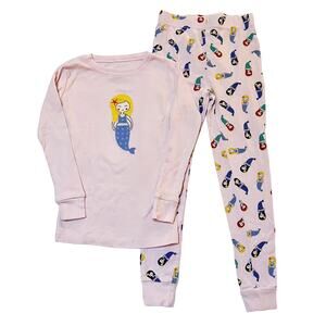 Leveret Mermaid Appliqué PJ Set Size 8